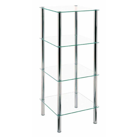 Étagère 4 Niveaux en Verre "Eliot" 107cm Transparent