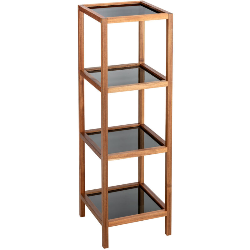 Tagère à 4 niveaux en bois d'acacia fondi