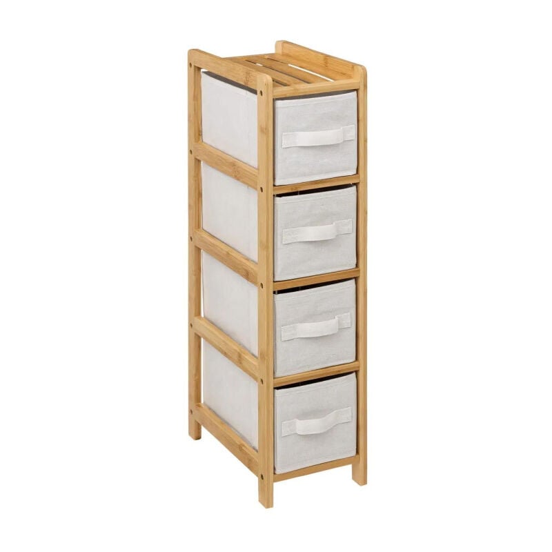 Étagère 4 Paniers de Rangement "Tidy" 78cm Naturel