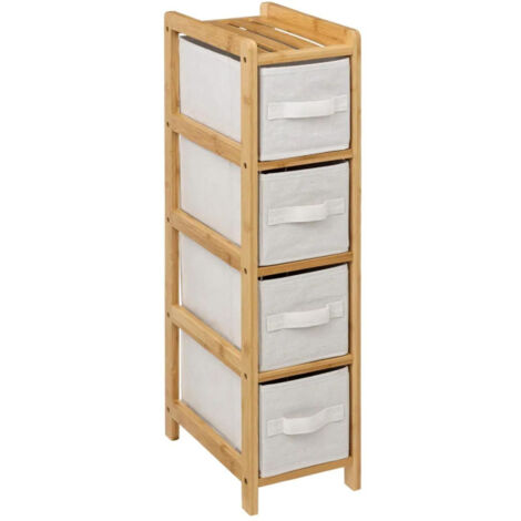 Étagère 4 Paniers de Rangement "Tidy" 78cm Naturel