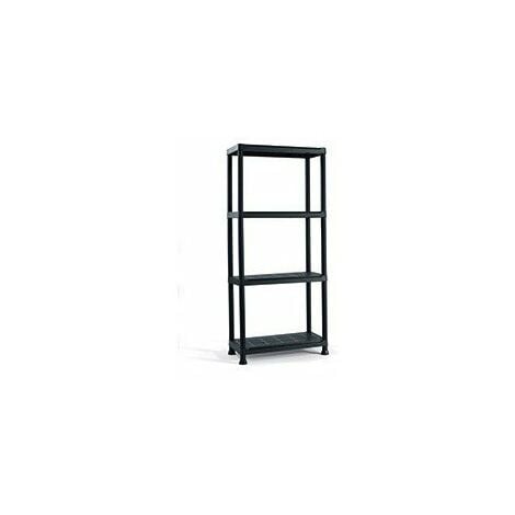 KETER | ETAGERE PLUS 75/5, Etageres, Noir, 75 x 32 x 176 cm