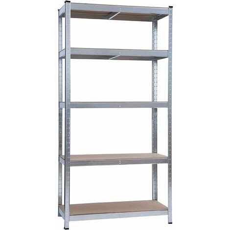 Étagère 5 étagères, capacité de charge de 175 kg par étagère, H 180 x L 90 x P 40 cm