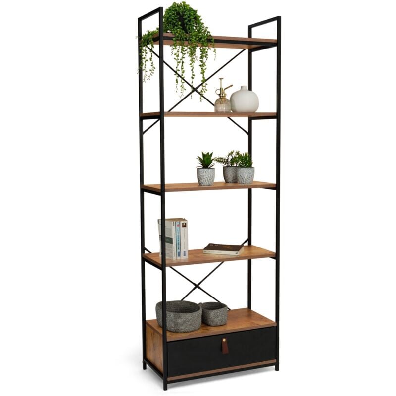Etagère 5 niveaux avec tiroir chicago design industriel
