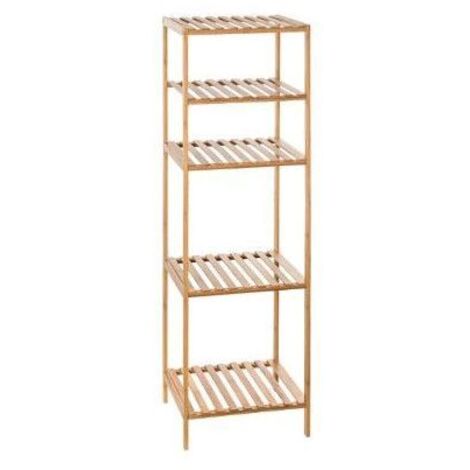 Etagère 5 niveaux salle bain Varia naturel bambou