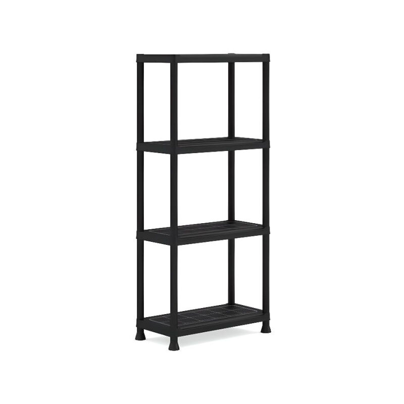 ABM - Etagere modulable keter - Noir - 60 x 30 x 135 cm - 4 tablettes résistantes a l'humidité