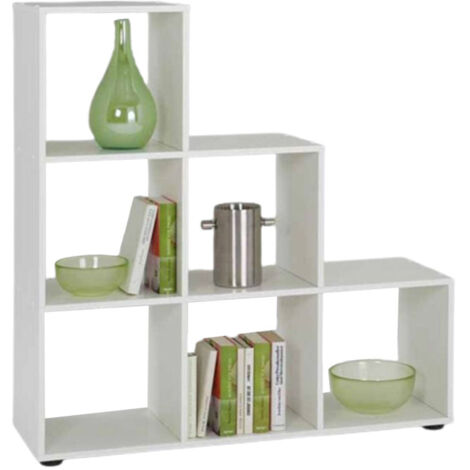 Étagère 6 Cases Design "Gaman" 108cm Blanc