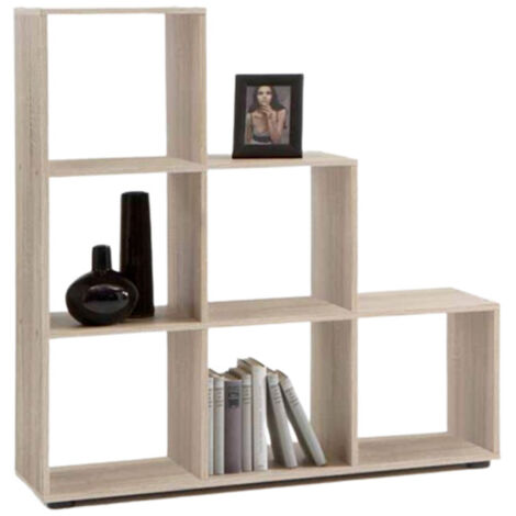Étagère 6 Cases Design "Gaman" 108cm Chêne