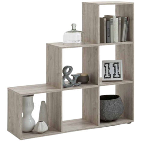 Étagère 6 Cases Design "Gaman" 108cm Chêne Sable