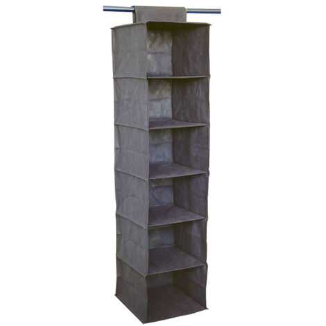 étagère 6 étagères 30x30x120cm tissu intissé mondex