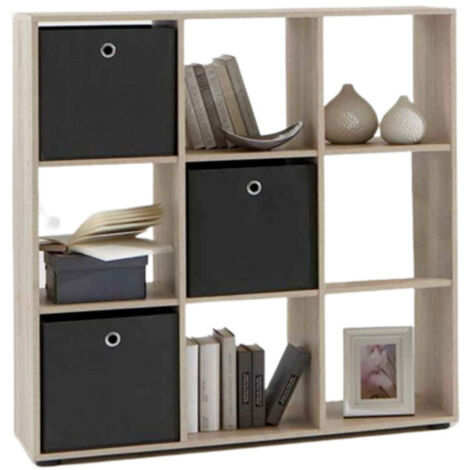 Étagère 9 Cases Design "Gaman" 108cm Chêne