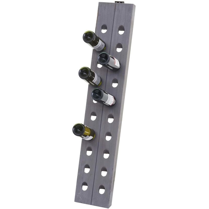 HHG - jamais utilisé] Planche de remuage déco, casier à bouteilles casier à vin pour 20 bouteilles, aspect miteux vintage, gris