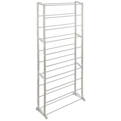 Étagère à Chaussures "30 Paires" 140cm Blanc