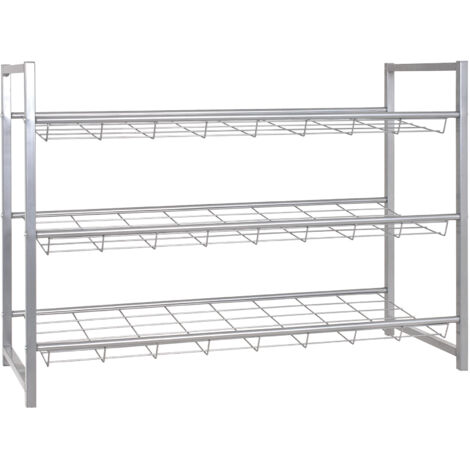Etagère à chaussures 80x30x60 cm en métal gris