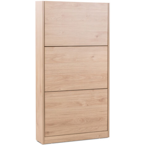 Etagere a chaussures a 3 niveaux pour 9 paires de chaussures, etagere de rangement, organiseur a chaussures pour salon, vestiaire, entree, armoire a chaussures en bois, style nordique, moderne et minimaliste