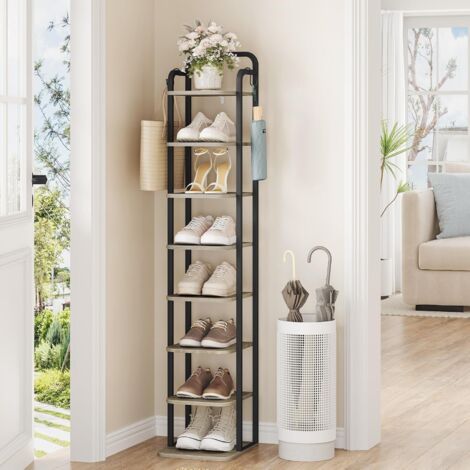 Étagère à Chaussures à 8 Niveaux, Tour à pour Petits Espaces
