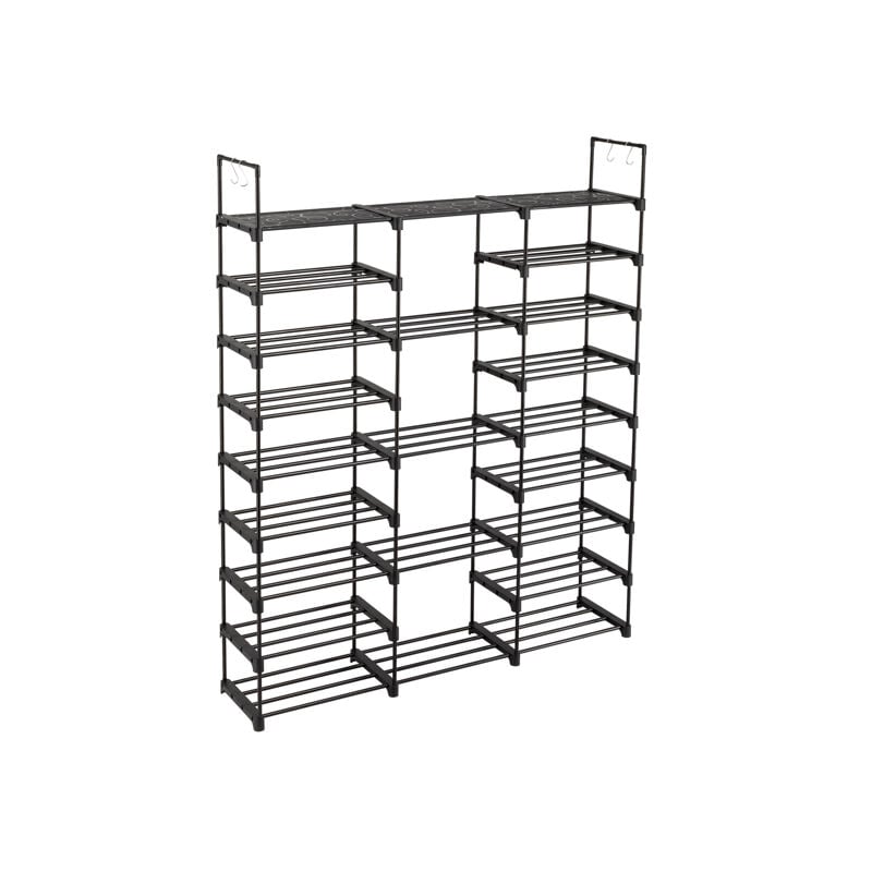 Choyclit - tagère à chaussures à 9 niveaux, organisateur d'étagère à chaussures pour entrée, peut contenir 50 à 55 paires de chaussures, armoire à