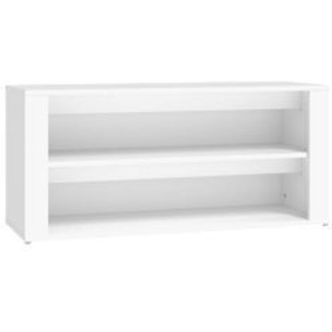 Étagère à chaussures Blanc 100x35x45 Bois d'ingénierie
