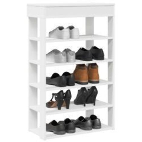 Étagère à chaussures blanc 60x30x98 bois d'ingénierie