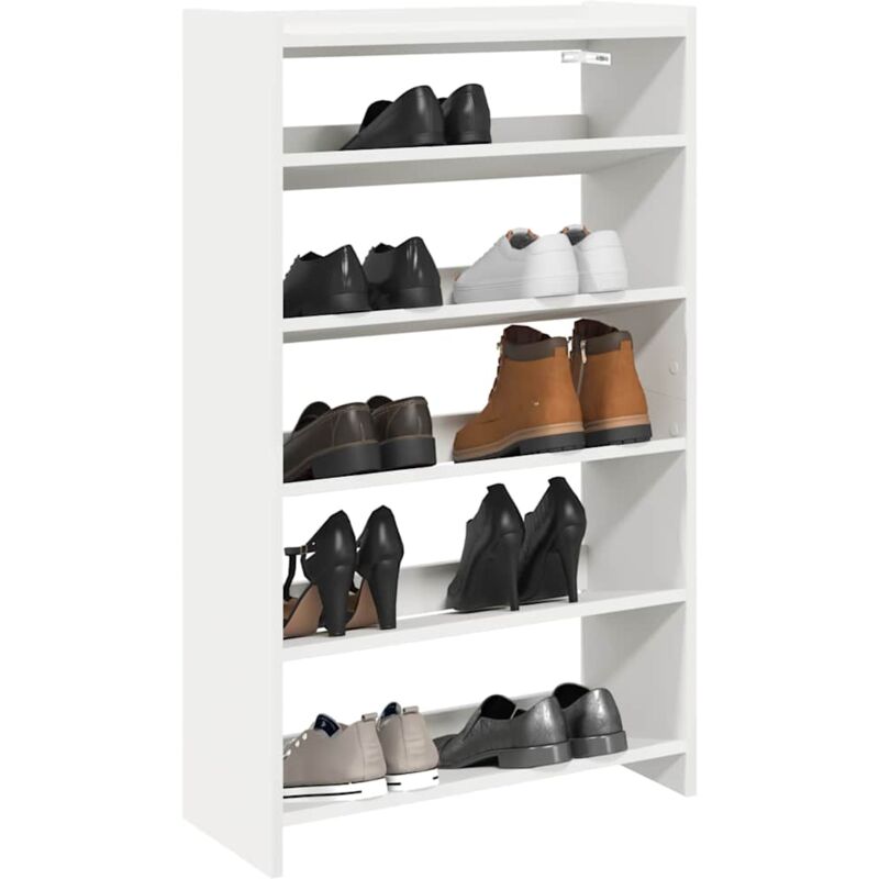 Vidaxl - tagère à chaussures blanc 60x25x100 cm bois d'ingénierie