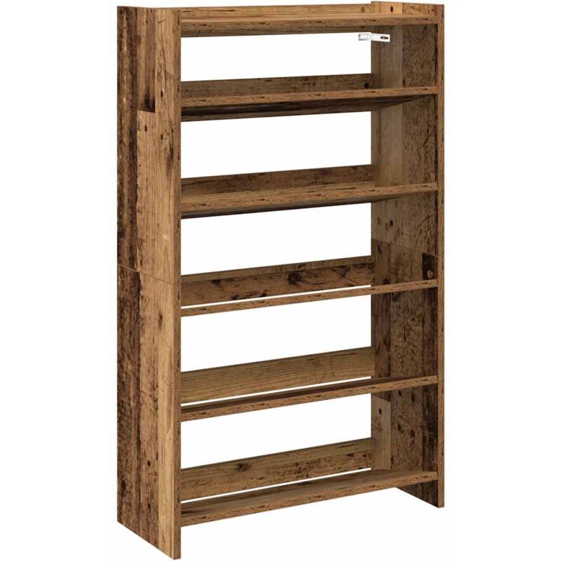Vidaxl - tagère à chaussures vieux bois 60x25x100 cm bois d'ingénierie