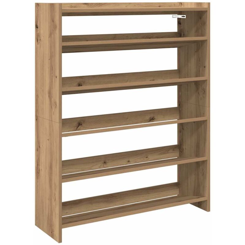 Étagère à chaussures chêne artisanal bois d'ingénierie vidaXL