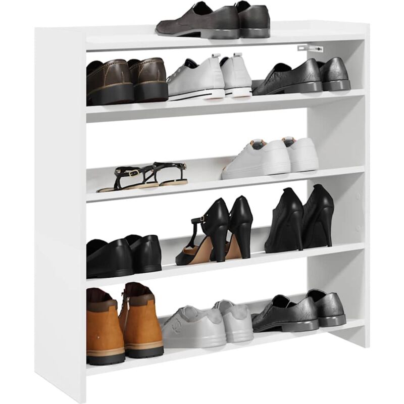 Vidaxl - tagère à chaussures blanc 80x25x81 cm bois d'ingénierie
