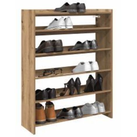 Étagère à chaussures chêne artisanal bois d'ingénierie