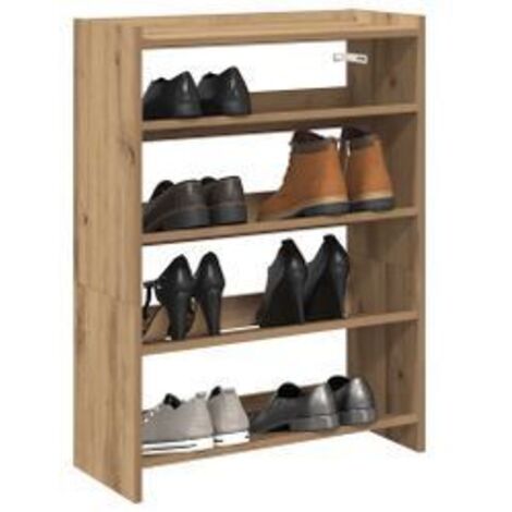 Étagère à chaussures chêne artisanal bois d'ingénierie
