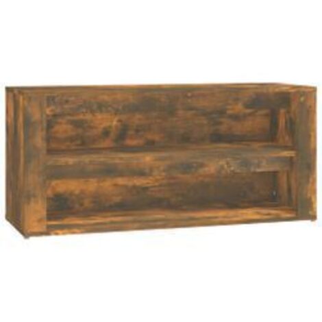 Étagère à chaussures Chêne fumé 100x35x45 Bois d'ingénierie