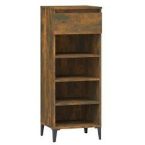 Étagère à chaussures Chêne fumé 40x36x105 Bois d'ingénierie