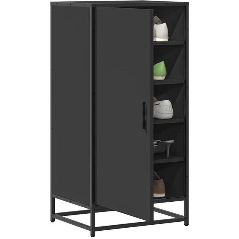 Vidaxl - tagère à chaussures noir 48x38x97,5 cm bois d'ingénierie
