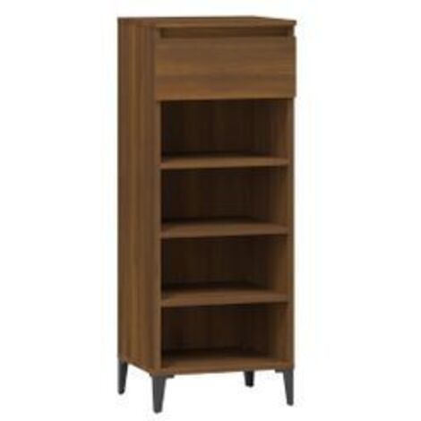 Étagère à chaussures Chêne marron 40x36x105 Bois ingénierie