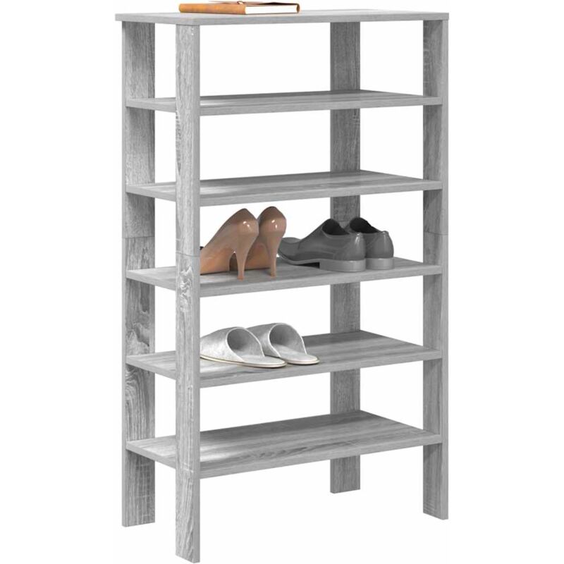 Vidaxl - tagère à chaussures sonoma gris 61x32x105 cm bois ingénierie