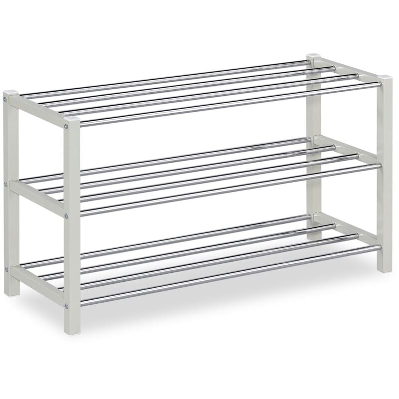 Idimex - tagère à chaussures dublin, 3 niveaux - Beige