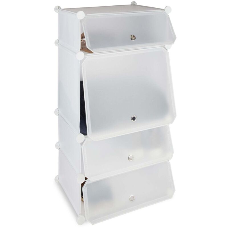 Northix - Etagere a chaussures en plastique avec 4 compartiments