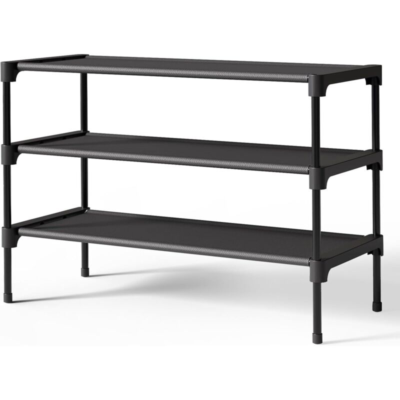 Étagère à chaussures - Étagère à chaussures non tissée, organisateur de chaussures pour placards, couloirs, garages et entrées, étagère à chaussures