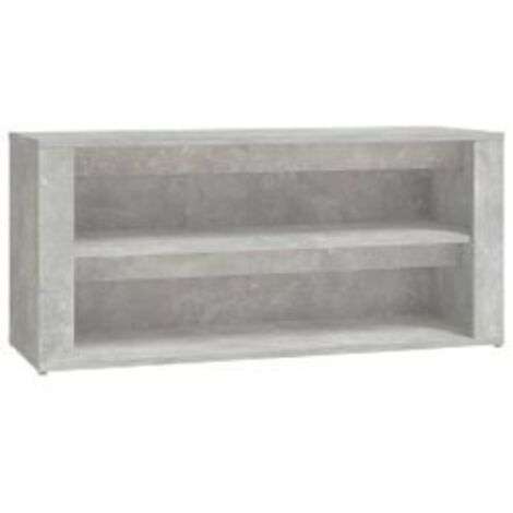 Étagère à chaussures Gris béton 100x35x45 Bois d'ingénierie
