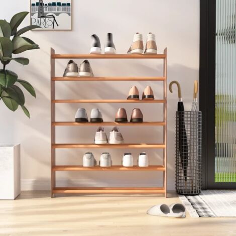 Étagère à chaussures Marron 90x24x117 cm Bois d'ingénierie vidaXL