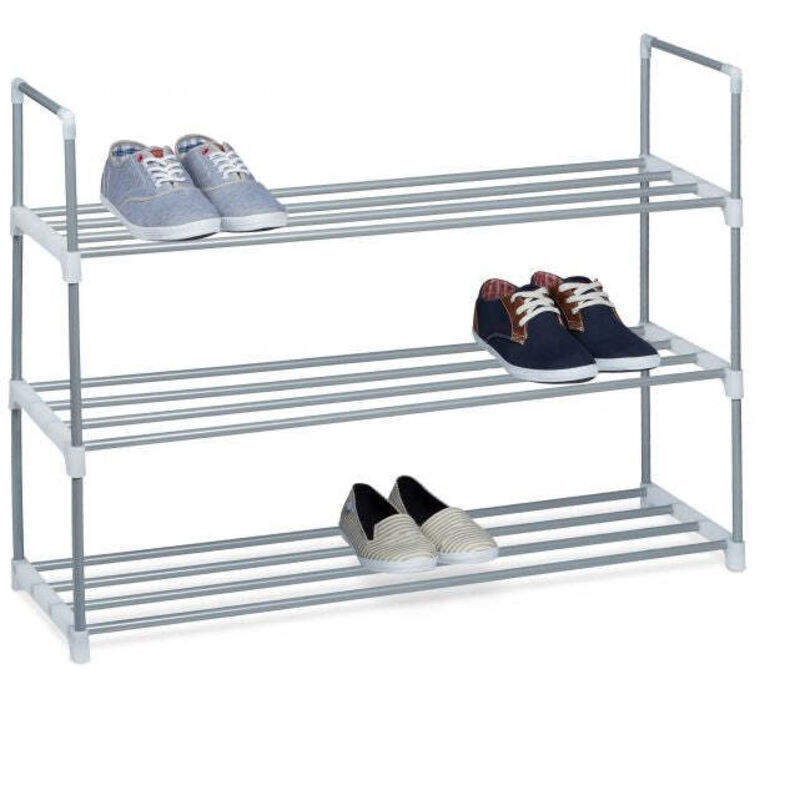 Northix - Etagere a chaussures metal argente