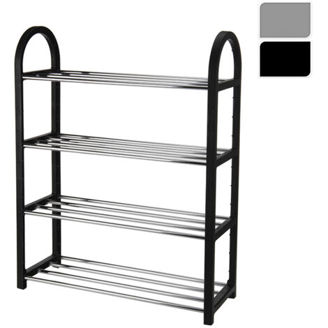 Étagère à chaussures métallique 4 étagères 50x65x19cm – Couleurs assorties – Facile à monter – Pour espaces réduits