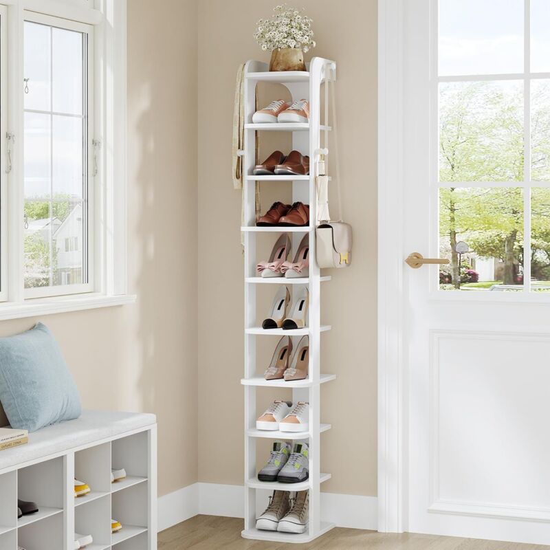 Étagère à Chaussures, Meuble à Chaussure à 10 Niveaux, Réglable