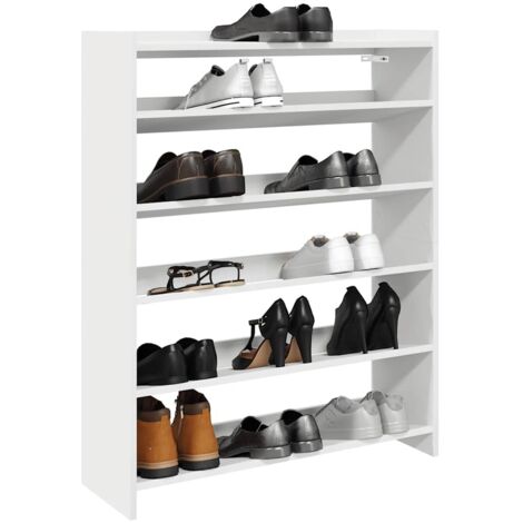Étagère à chaussures-Meuble à chaussures-Étagère de rangement blanc 80x25x100 cm bois d'ingénierie 886075