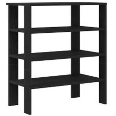 Étagère à chaussures noir 61x32x70 bois d'ingénierie