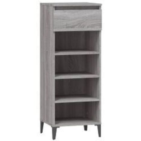 Étagère à chaussures Sonoma gris 40x36x105 Bois ingénierie