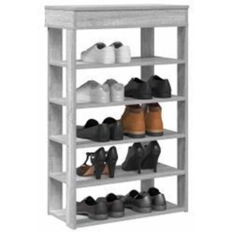 Étagère à chaussures sonoma gris 60x30x98 bois d'ingénierie