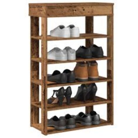 Étagère à chaussures vieux bois 60x30x98 bois d'ingénierie