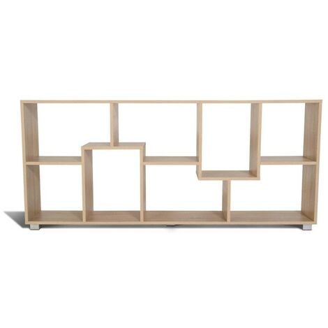 Etagère Murale Verticale 5 Rangements Finition Bois Foncé Eternel