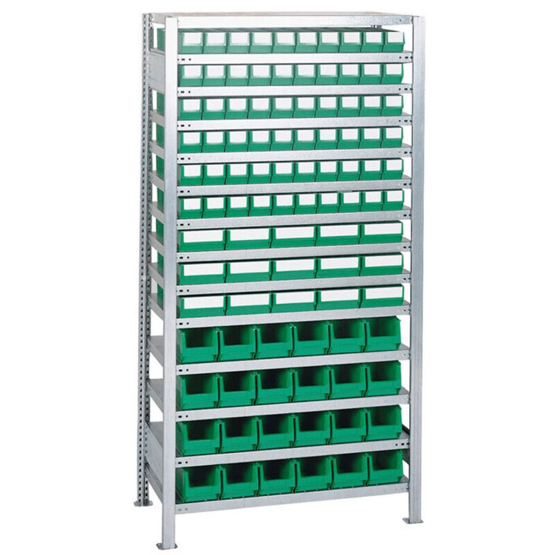 Étagère à emboîter H2000xl1000xP400 mm étagère d'extension 14 supports en acier