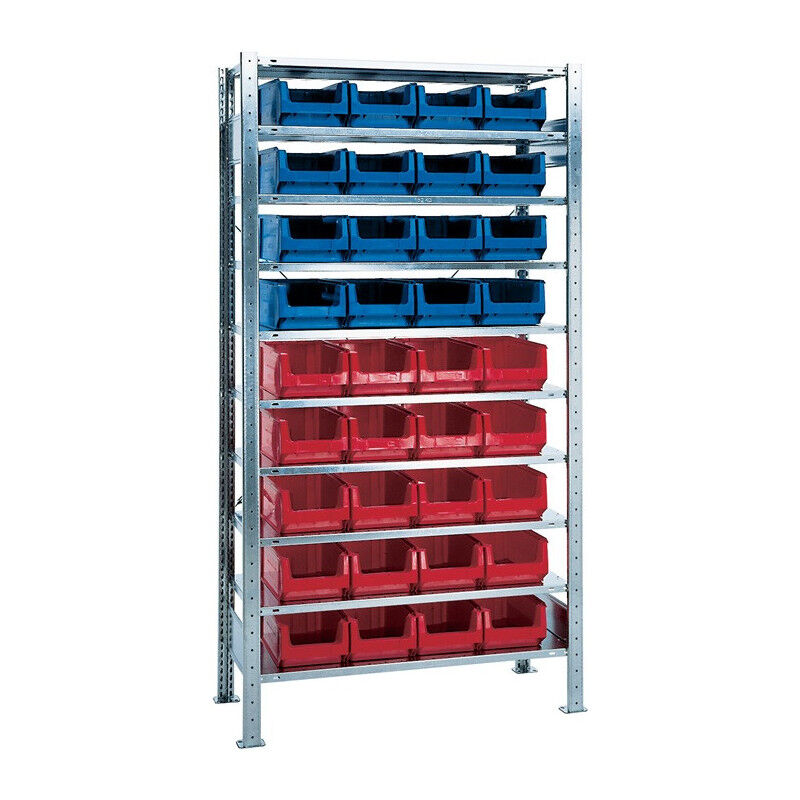 FP - Étagère à emboîter H2000xl1000xP400 mm étagère d'extension 10 supports en acier