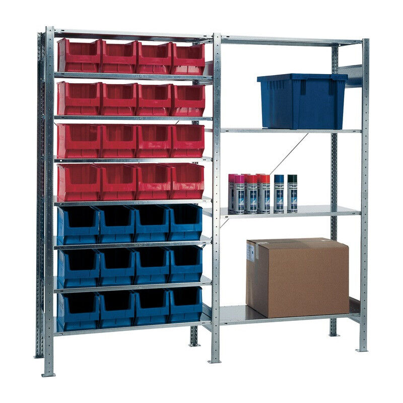 FP - Étagère à emboîter H2000xl1000xP400 mm étagère de base 8 supports en acier 12 x